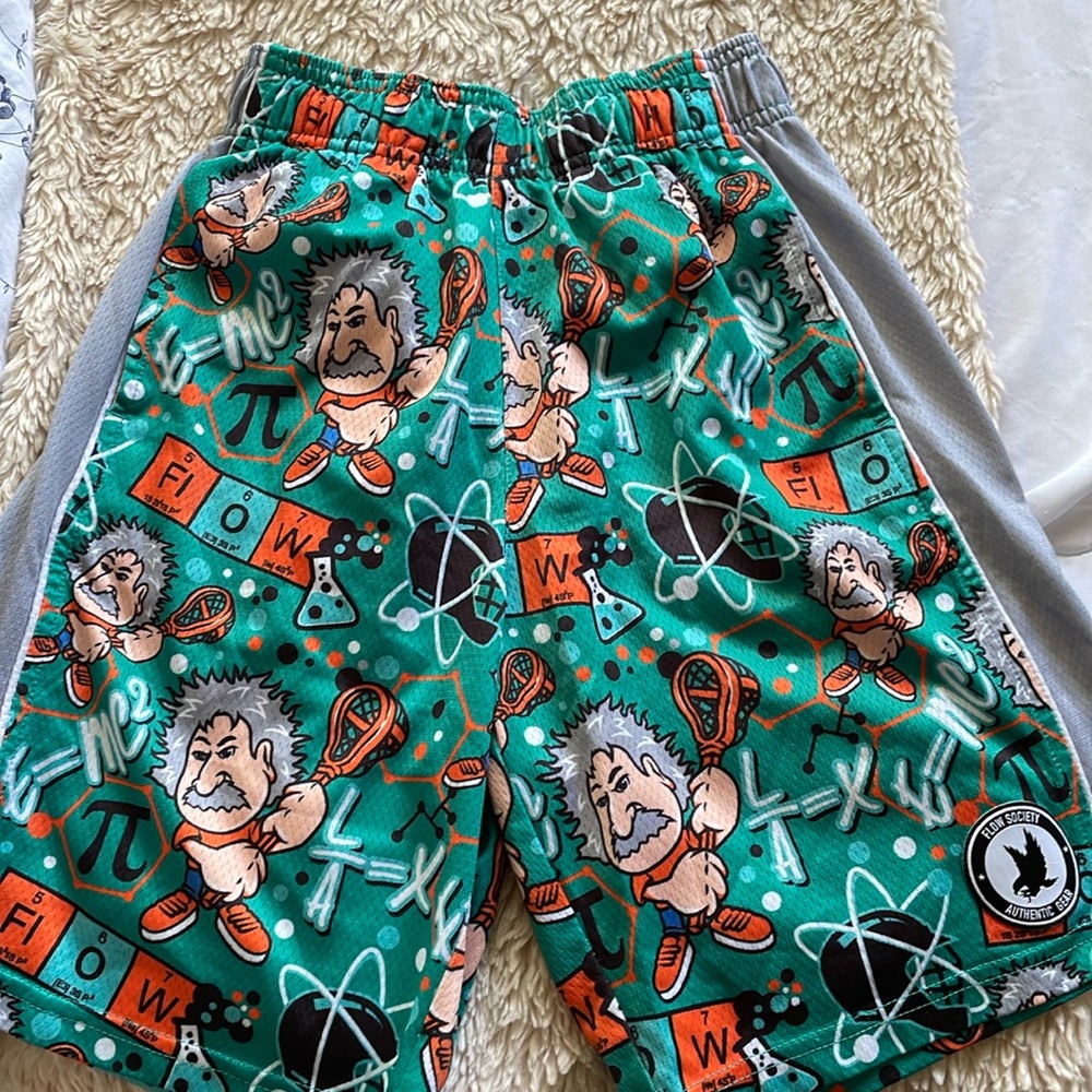 Boys youth Flow Society Lacrosse Shorts.
